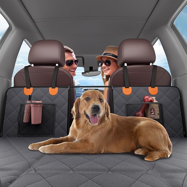 Foto 8 de 8 de VEVOR Funda Perros Coche Impermeable 600D Cubierta de Asiento Trasero para Mascota 142 x 77 cm Protector…