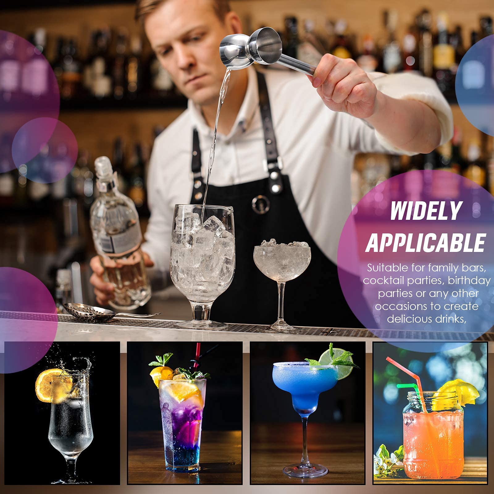 Doseur à Cocktail En Acier Inoxydable - 30 Ml Et 60 Ml - Style Japonais - Pour Barman Professionnel Ou Maison