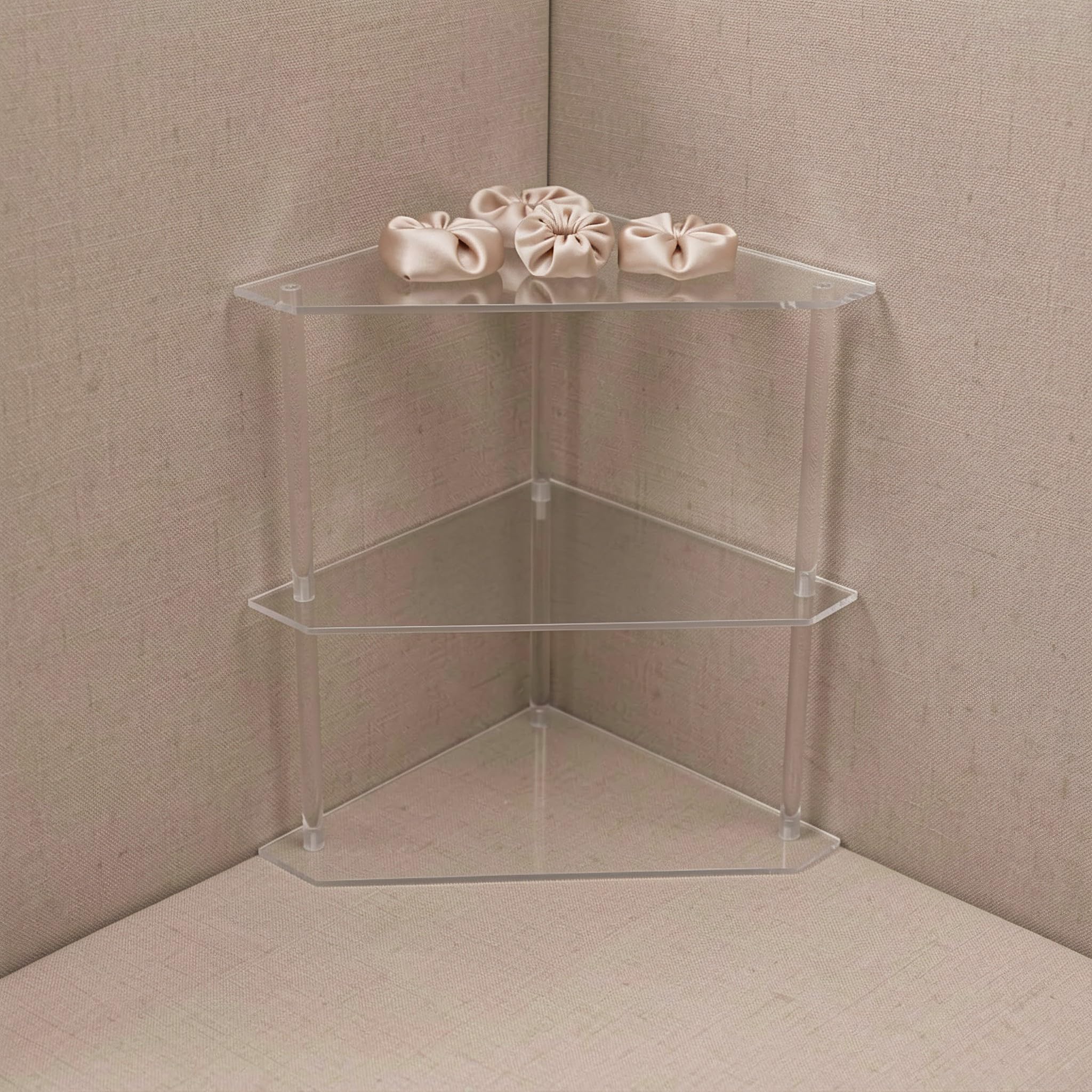 UKCOCO Étagère d'angle en Acrylique, étagère de Rangement à 3
