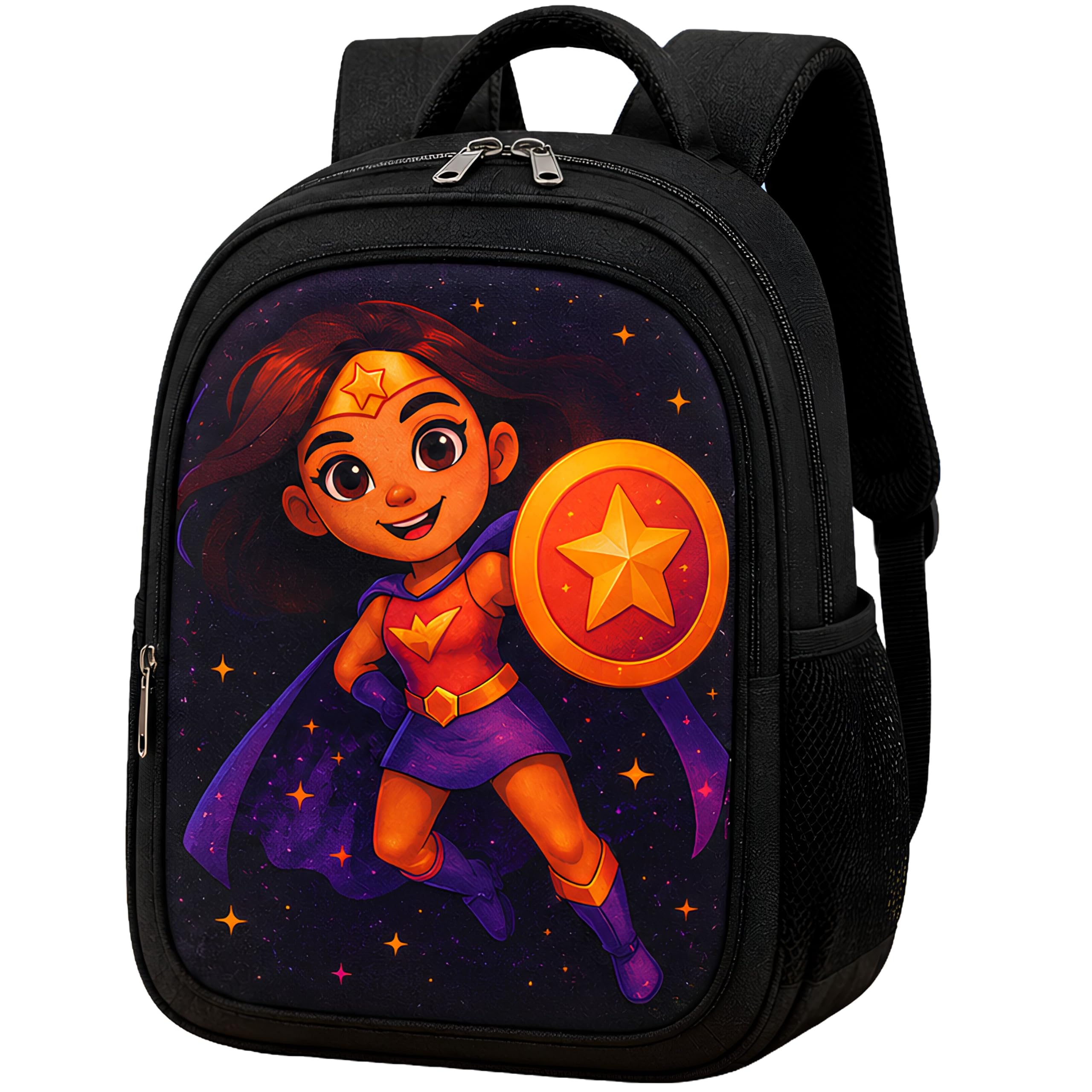 Kids School Bag for Boys & Girls 26L | Animal Superhero Printed Backpack for KG, Nursery, LKG & UKG | Waterproof Polyester | 2 Compartments | Lightweight Book Bag for School-image-6