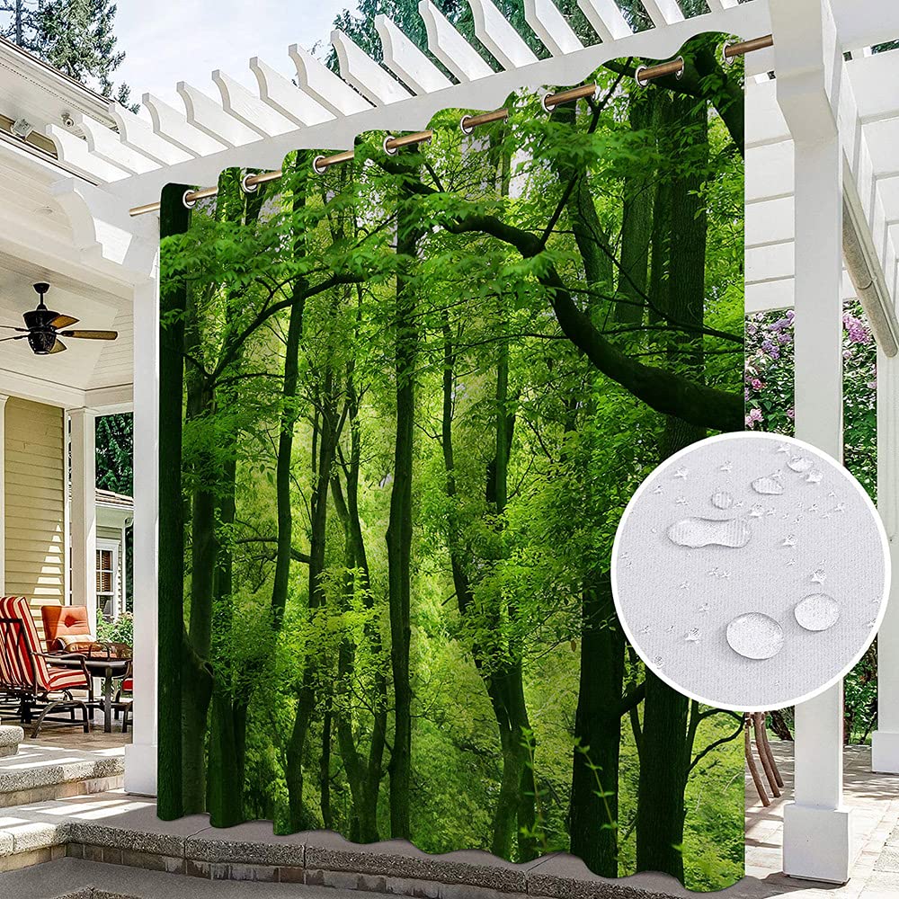 Waterproof Window Curtains Outdoor Waterproof Thermal Drapes for Living Room Patio Porch Blinds Pergola Cabana Grommet Top One Panel(22 92