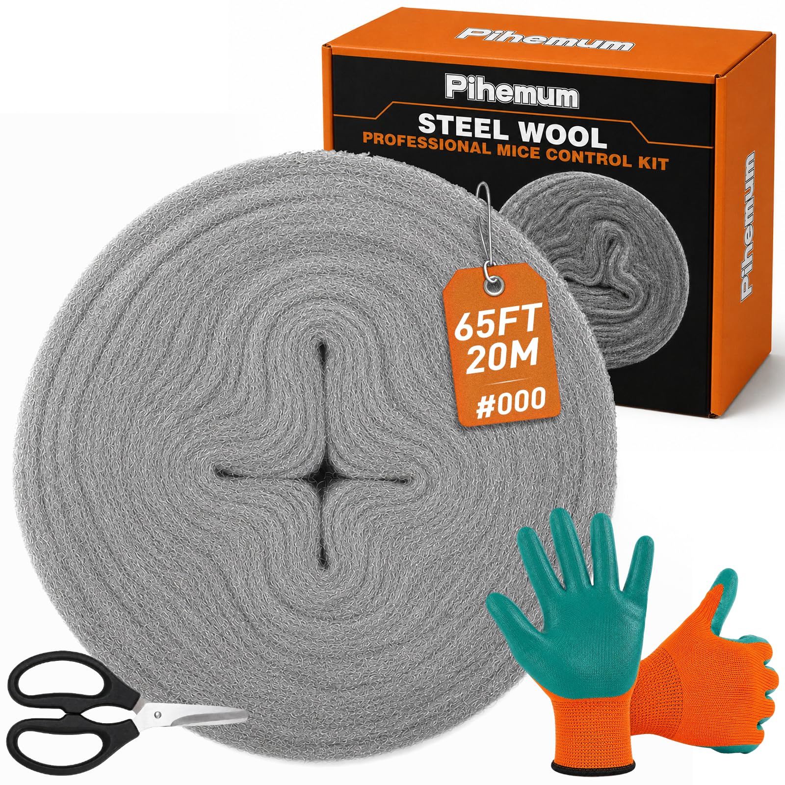 Steel Wire Wool 20m Roll – #000 Extra Fine – Ultra-Fine Wire Wool for Polishing Glass, Wood & Metal, Mice Control, Gap Sealer – Pest & Insect Blocker