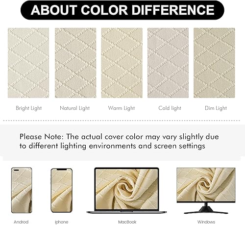 Miniatura 8 de Genina Fundas impermeables para sillas de comedor, fundas de silla Parsons para cocina, fundas para sillas Parsons (beige, 6 piezas)