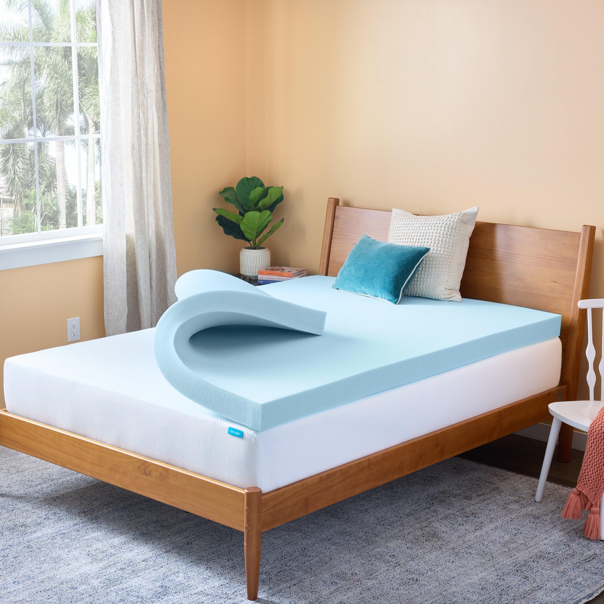 Linenspa 4 Inch Gel Infused Memory Foam Mattress Topper