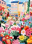 Cross & Glory - Rainbow of Flowers - 1000 Piece Jigsaw Puzzle for Adults | Stunningly Vibrant Colors | Challenging Brain Exercise for Puzzle Lovers