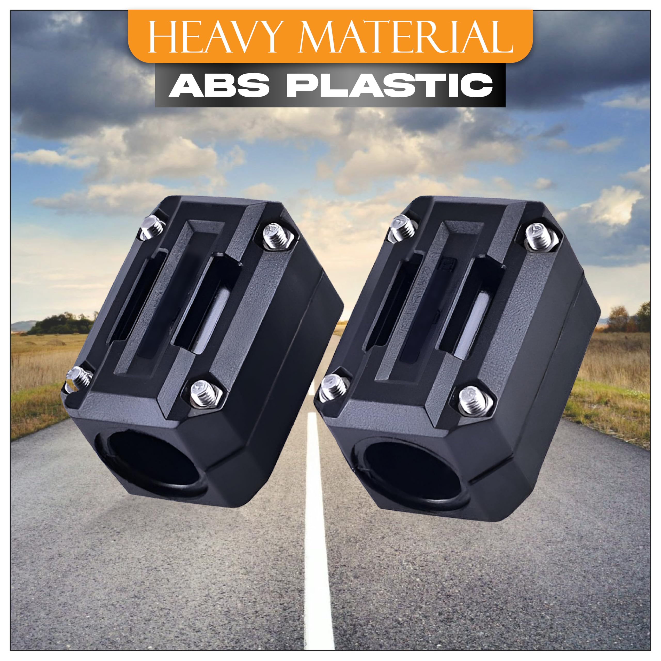 OBEROI'S TRADERS Universal Bike Crash Guard Frame Slider Blocks | Heavy Duty Shock Absorbing Sliders for Engine Protection | Compatible with All Motorcycles (Black) (Set of 1) - Image 6 thumbnail