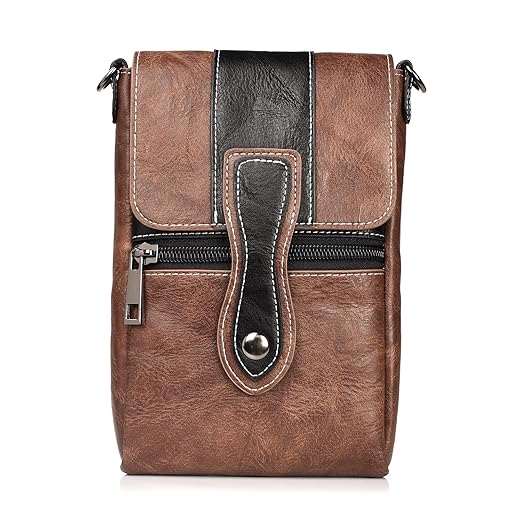 Bolsa de cintura para celular de couro, bolsa transversal vertical para celular feminina, bolsa carteiro de ombro para esportes ao ar livre, bolsa tiracolo com alça de ombro, bolso de cintura