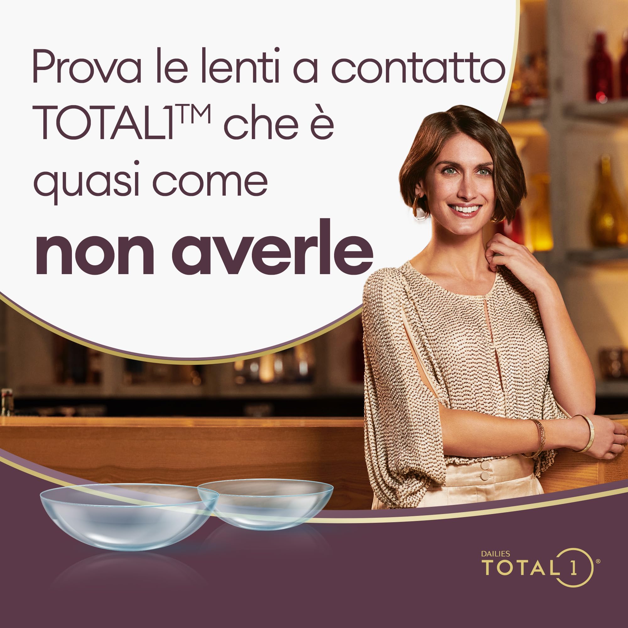 Dailies Total 1 Lenti a Contato Giornaliere, 90 Lenti, BC 8.5 mm, DIA 14.1 mm, +3.75 Diopt