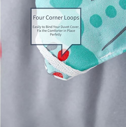 Miniatura 8 de RYNGHIPY Juego de edredón de dinosaurio para niños, juego de ropa de cama de dinosaurios de dibujos animados para niños, edredón de microfibra