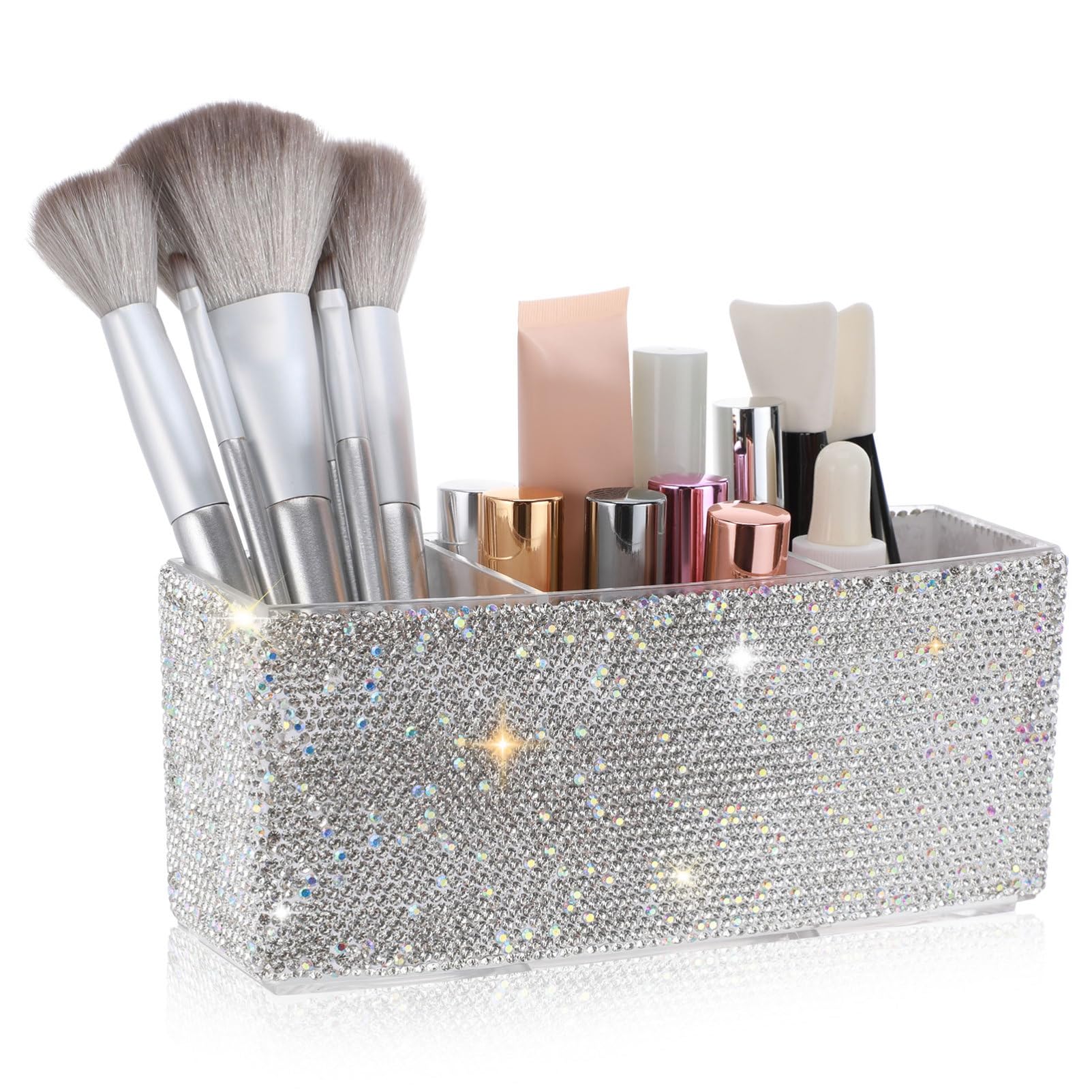 Organiseur de bureau pour femme TEHAUX, pot à crayons et pinceaux pour coiffeuse moderne