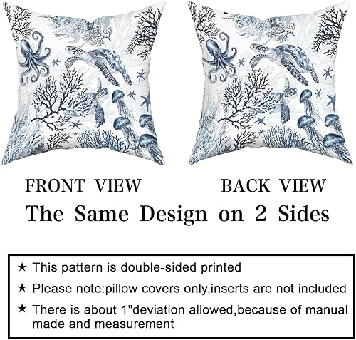 Miniatura 10 de Giwawa Hello Pumpkin - Juego de 2 fundas de almohada de calabaza verde azulado con hojas de eucalipto, funda de almohada de otoño de cosecha y