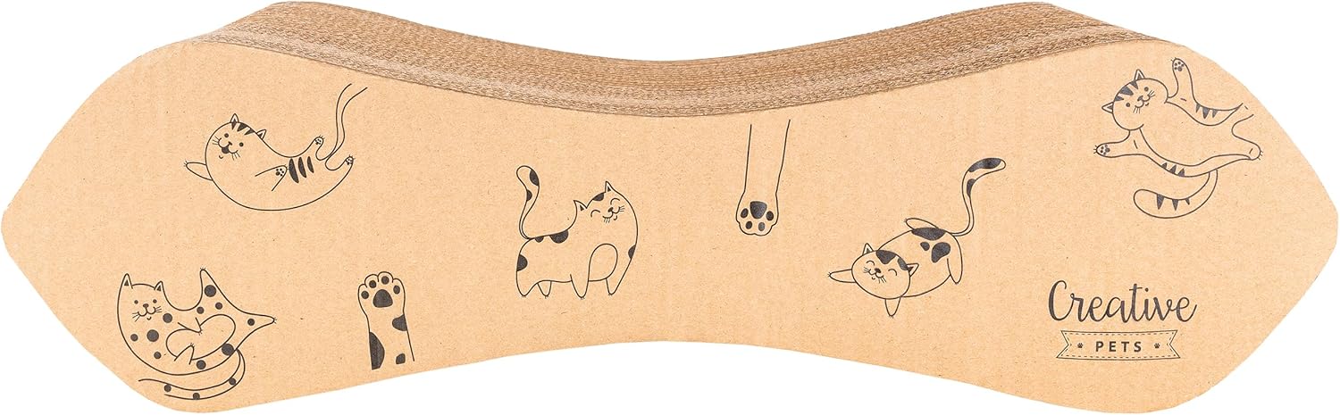 Cat Scratching Post | 22.44 x 8.26 x 6.29 in | Double-Sided Scratching Cardboard | Natural Cat Tree | Resistant Furniture for Cats Cardboard