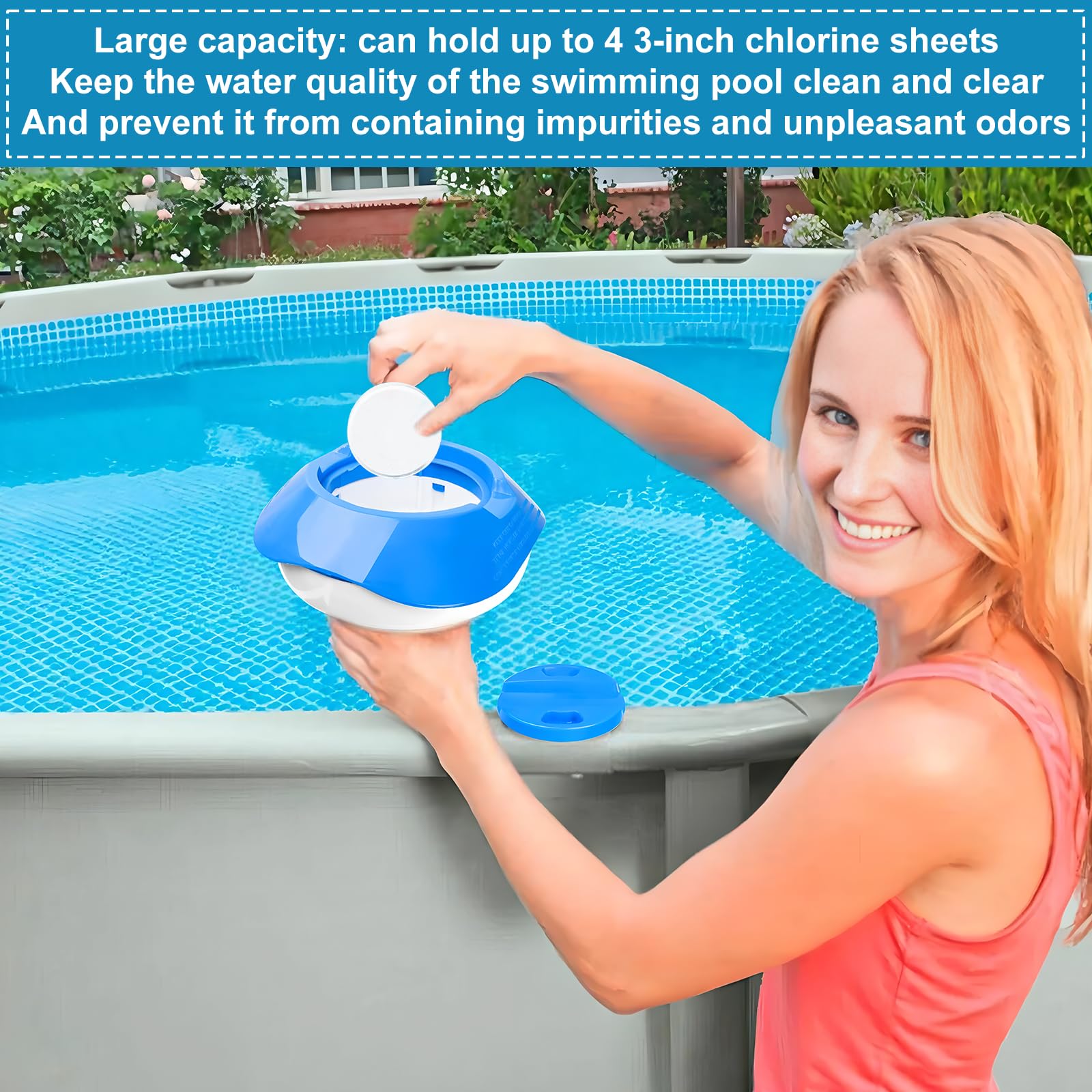 8 cali pływający dystrybutor basenowy pływający dozownik chloru pływający dyfuzor do basenów, spa, parku wodnego, wanny z hydromasażem i fontann