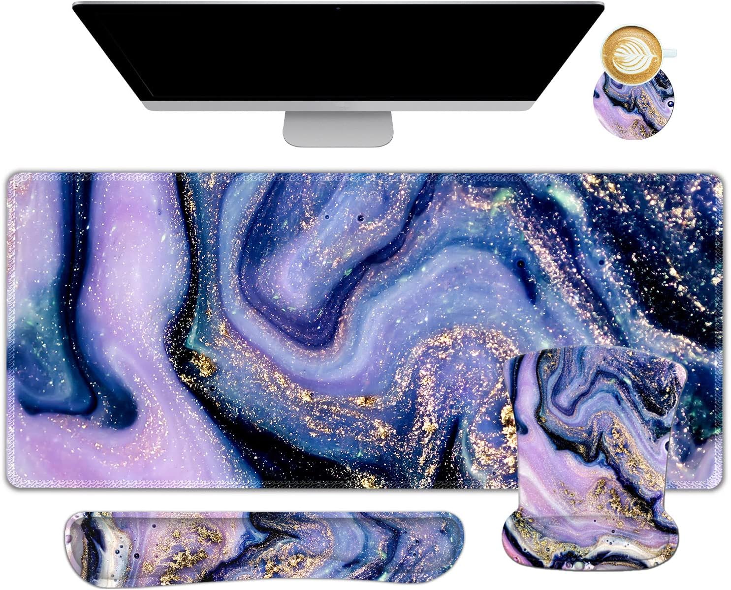 Amazon.com: ARTSO Keyboard Wrist Rest and Mouse Pad with Wrist Support ...