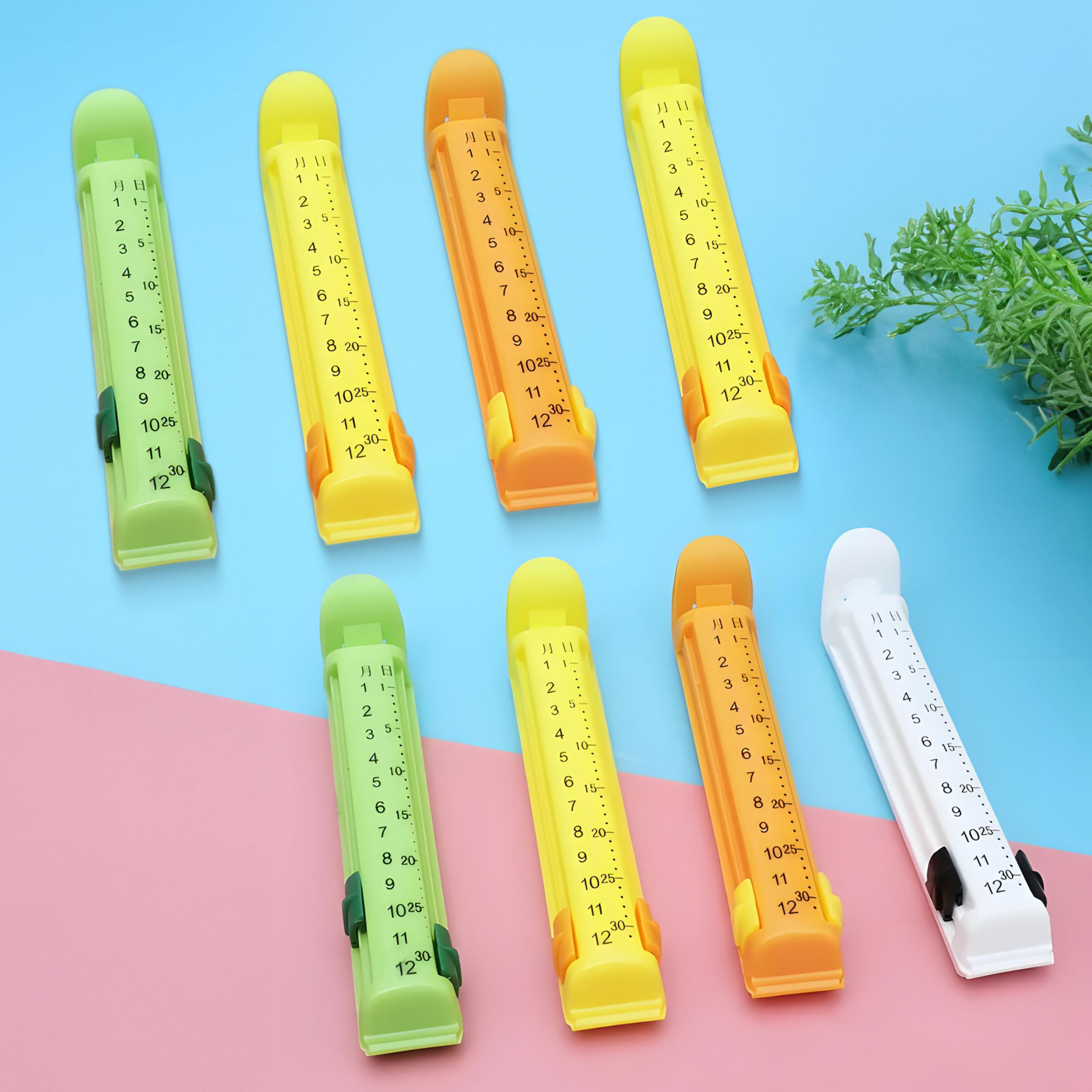JUKR Reusable Plastic Airtight Vacuum Pouch Sealer Clips For Food Snack Packs, Refrigerator Vegetable Fruits Storage Bags Sealing Clip, Kitchen Cereals Pulses Oil Pouches (Pack of 12 PCs, 4 Mix Color)