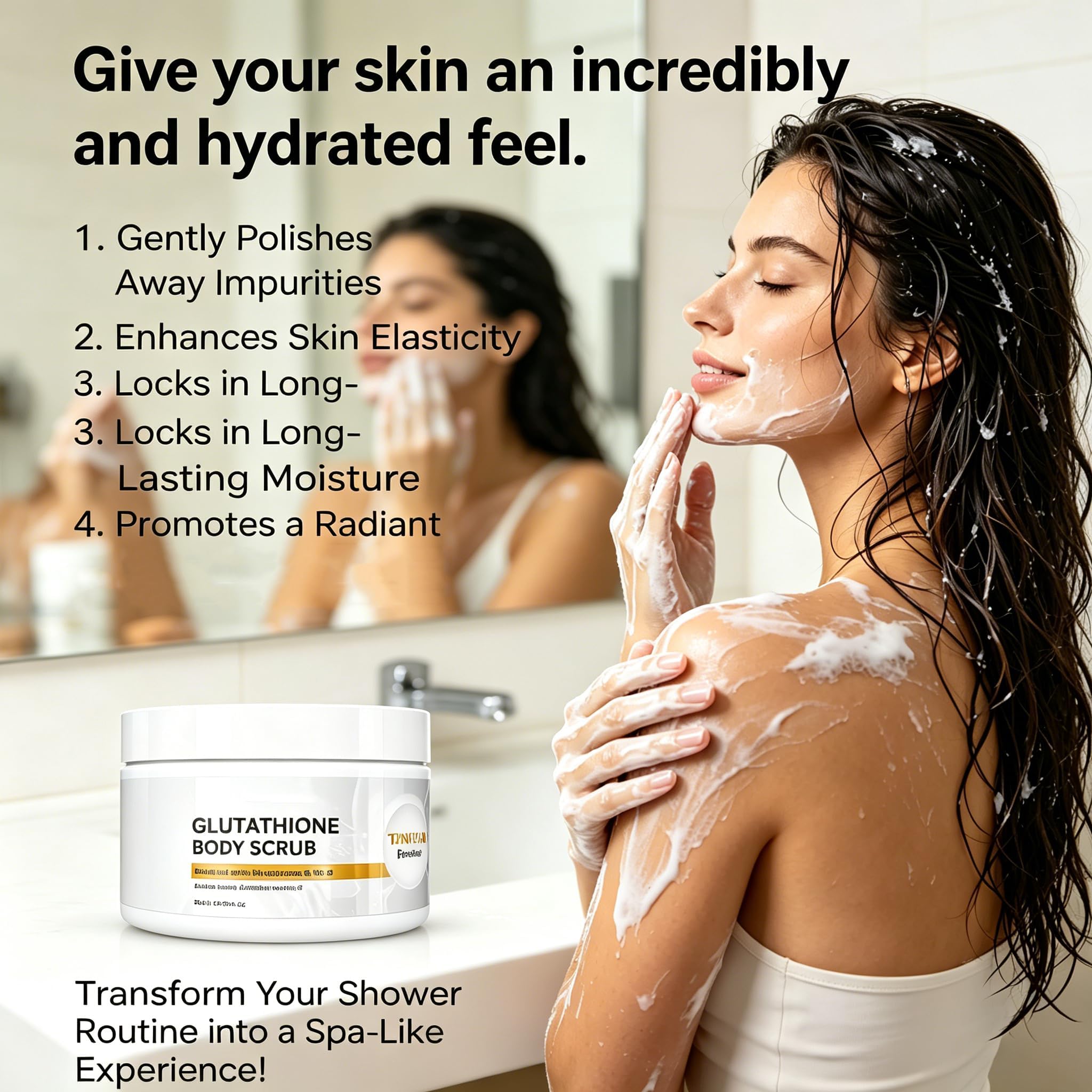 glutathione body scrub benefits for skin tone Skinflair Glutathione Body Scrub & Tone Up Booster, Brightening Exfoliating Body Wash For Radiant Skin, Glutathione Body Scrub With Rosehip & Sea Salt For All Skin Types (1pcs) : Amazon.co.uk: Beauty