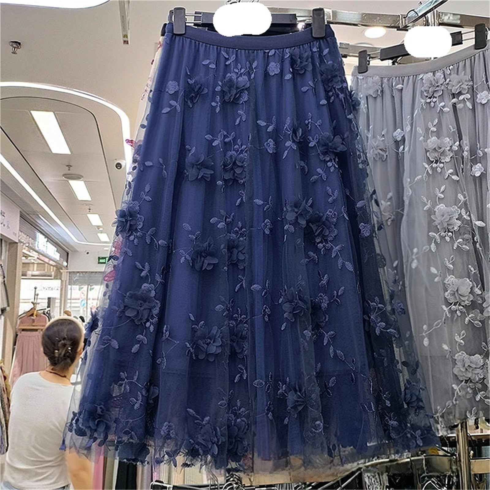 Gonna Estiva in Tulle Viola da Donna, Linea A, Lunghezza Midi