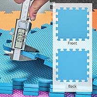 Vista 6 de qqpp Alfombrillas de Goma EVA de 18 Piezas de Espuma Entrelazadas tipo Rompecabezas para Suelo - Alfombra de Juego para Bebé para Jugar Esterilla