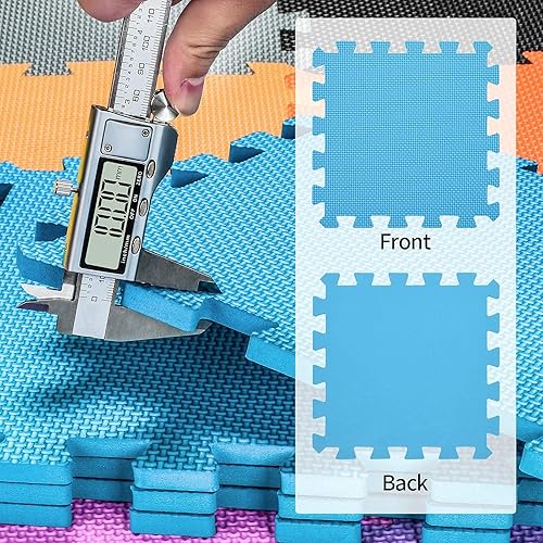 Miniatura 6 de qqpp - 18 tapetes de goma de etilvinilacetato tipo rompecabezas para piso, alfombra de juego para bebé, tapete de ejercicio para entrenamiento en