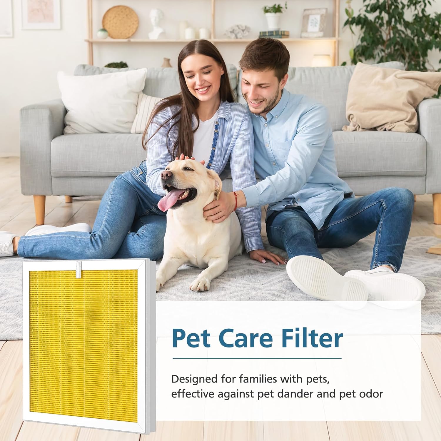 G3 Pet Care Filter Compatible with AMEIFU G3 (Sferf-30) Air Purifier and VEWIOR A3 Air Purifier, 3-in-1 HEPA Air Cleaner Pet Filter, Yellow, 2 Pack - Image 5