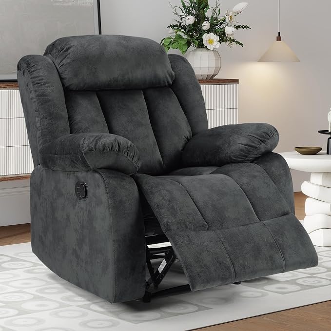 Sillón reclinable manual plegable gris miniatura 7