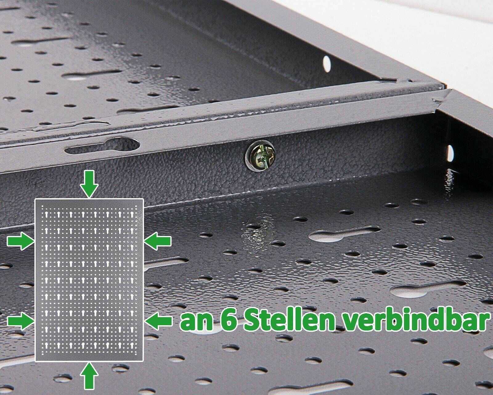 Ondis24 Werkzeugwand Metall 119,5 x 59 cm Grau – 3-teilige Lochwand mit 22-teiligem Hakenset – Wandhalterung für Werkzeuge, Bohrer, Schraubendreher & Zangen – Ordnungssystem für Werkstatt & Garage