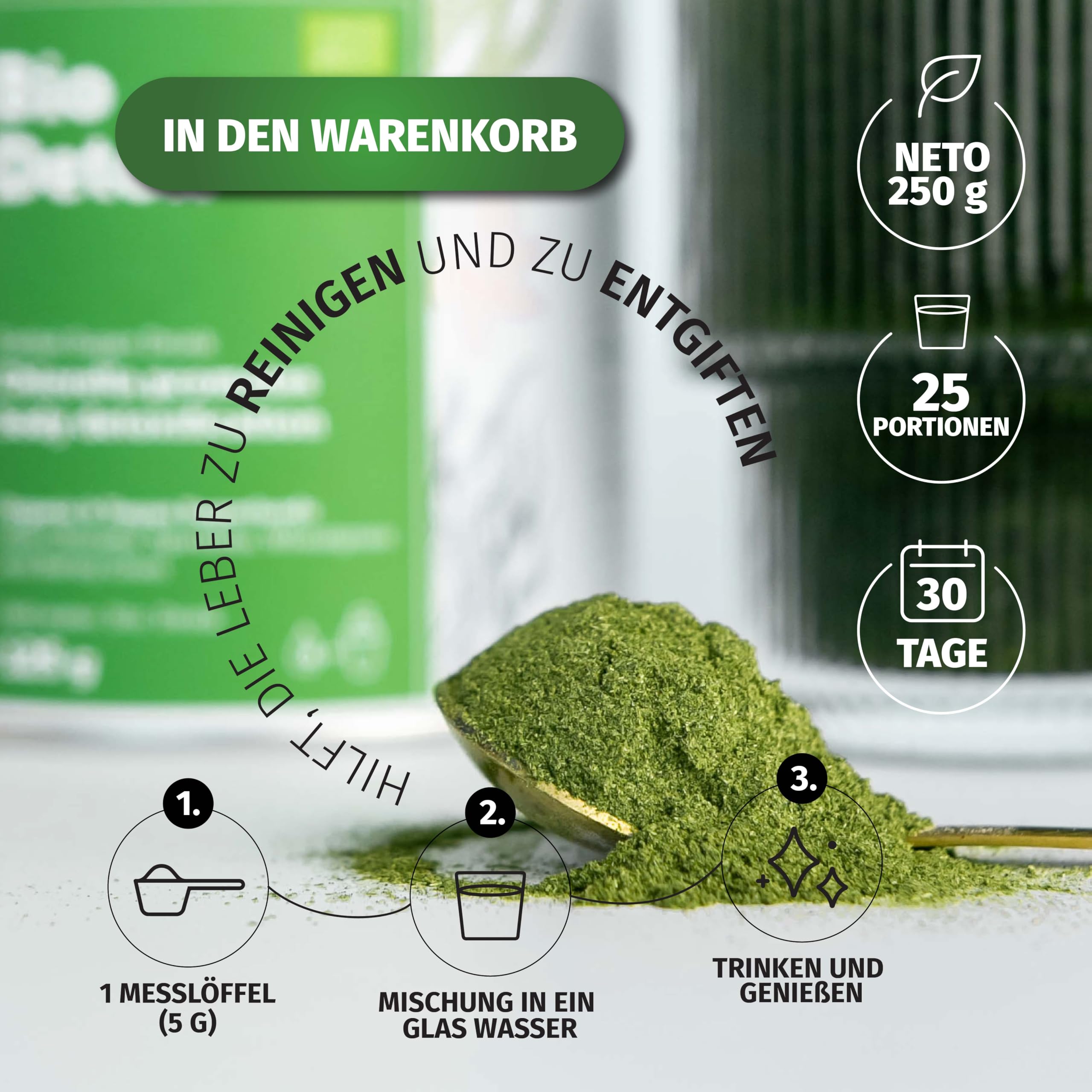 Nature's Finest Liver Cleanse, Pulver 250 g | Kräuterkomplex mit Mariendistel (80 % Silymarin), Artischocke, Kurkuma, Zimt & Ingwer - 250 g Vorratspack