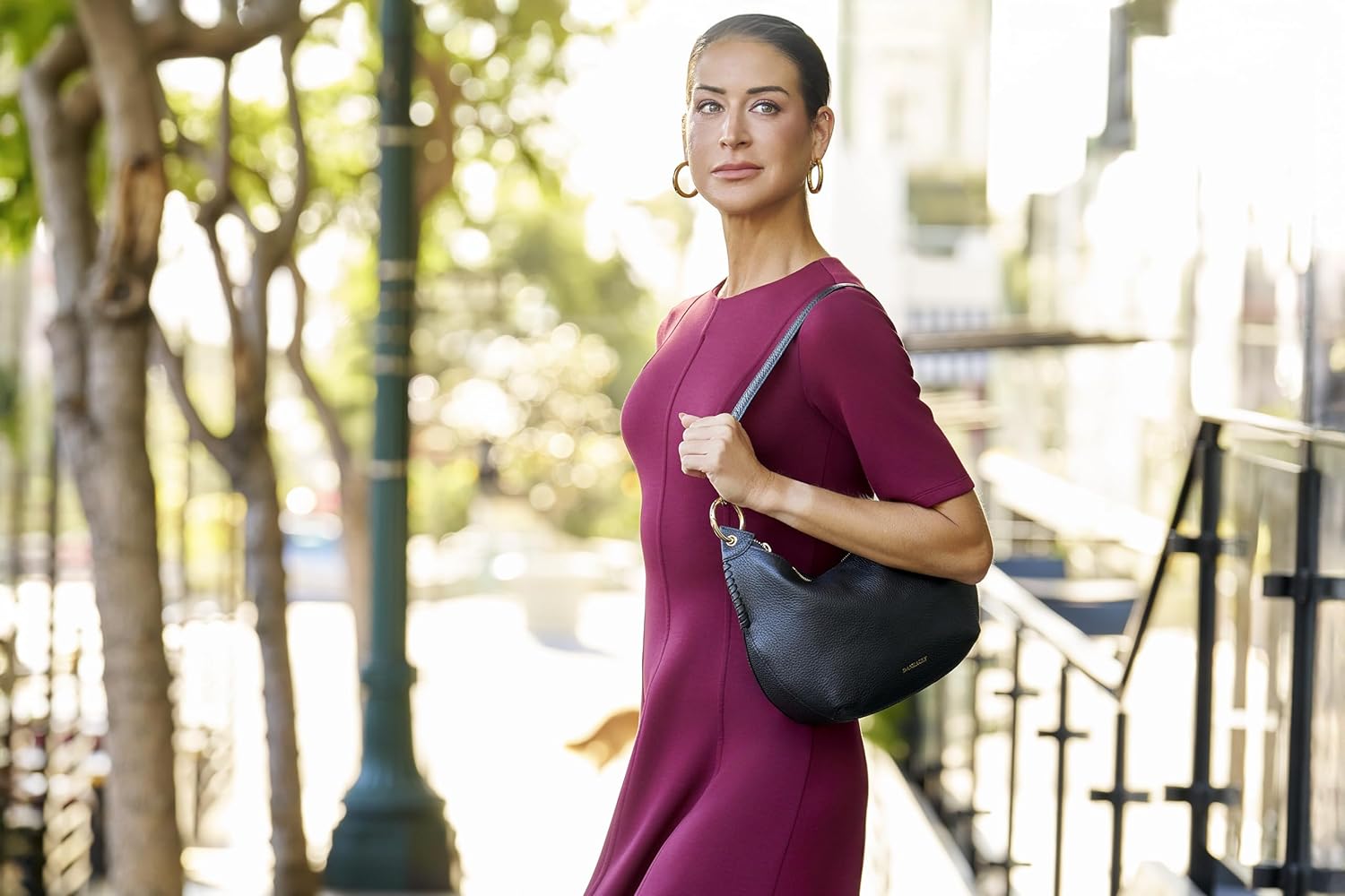 Swing Bag - The Elizabeth - Leather Crossbody & Shoulder Bag - Adjustable, Elegant & Versatile - Women's Handbag - Image 3