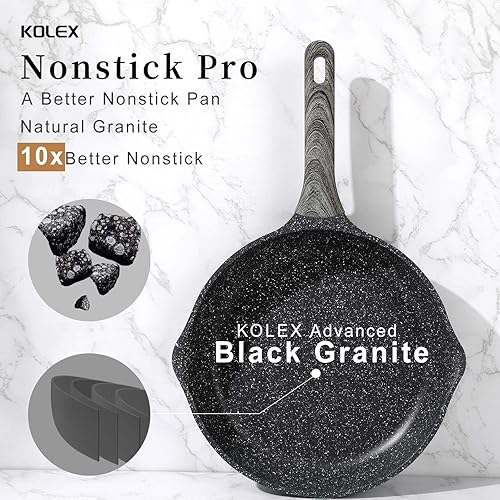 Miniatura 10 de KOLEX Sartén antiadherente sartén de granito antiadherente sartén de huevo sartenes de tortilla sartén de inducción de utensilios de cocina de