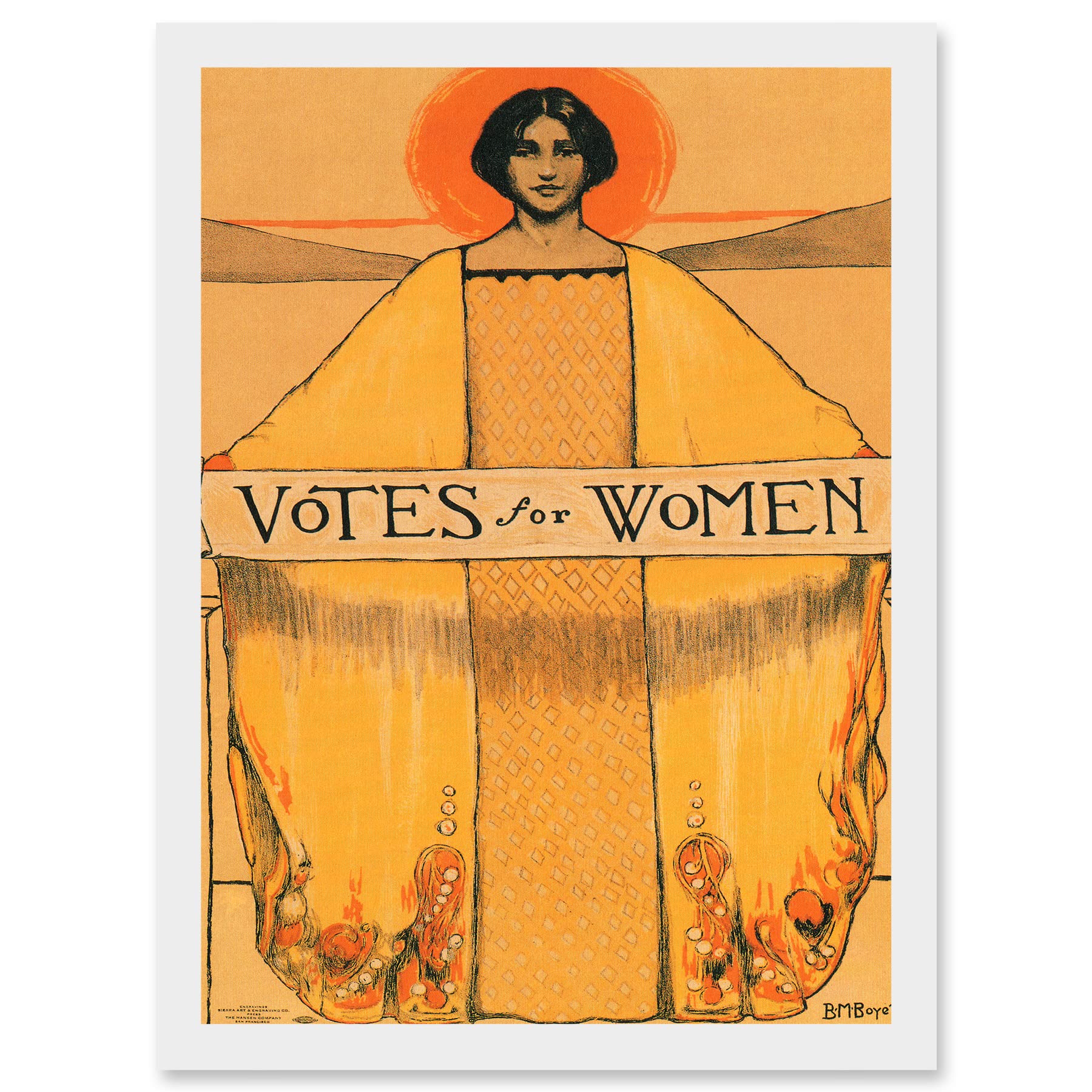Wee Blue Coo Votes For Women Suffrage 19th Amendment Vintage Poster Artwork Framed Wall Art Print A4