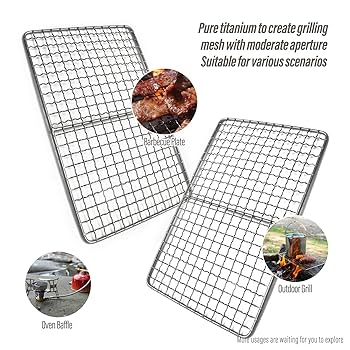 Amazon.com : TiTo Titanium BBQ Net Grill Portable Ultralight