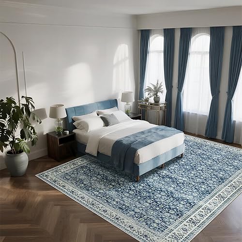 Miniatura 21 de Alfombra abstracta moderna de 3 x 5, antideslizante, resistente a las manchas, lavable, con respaldo de goma, alfombra de suelo que no desprende