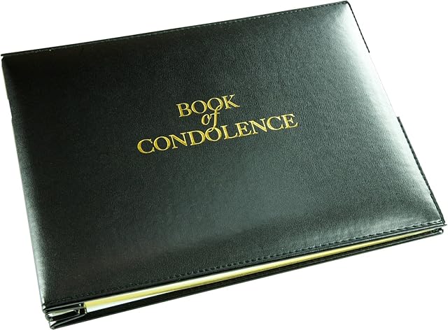 Book of Condolence' - Loose Leaf Inner Page Format - Presentation Boxed - Black - Size 265 x 195mm