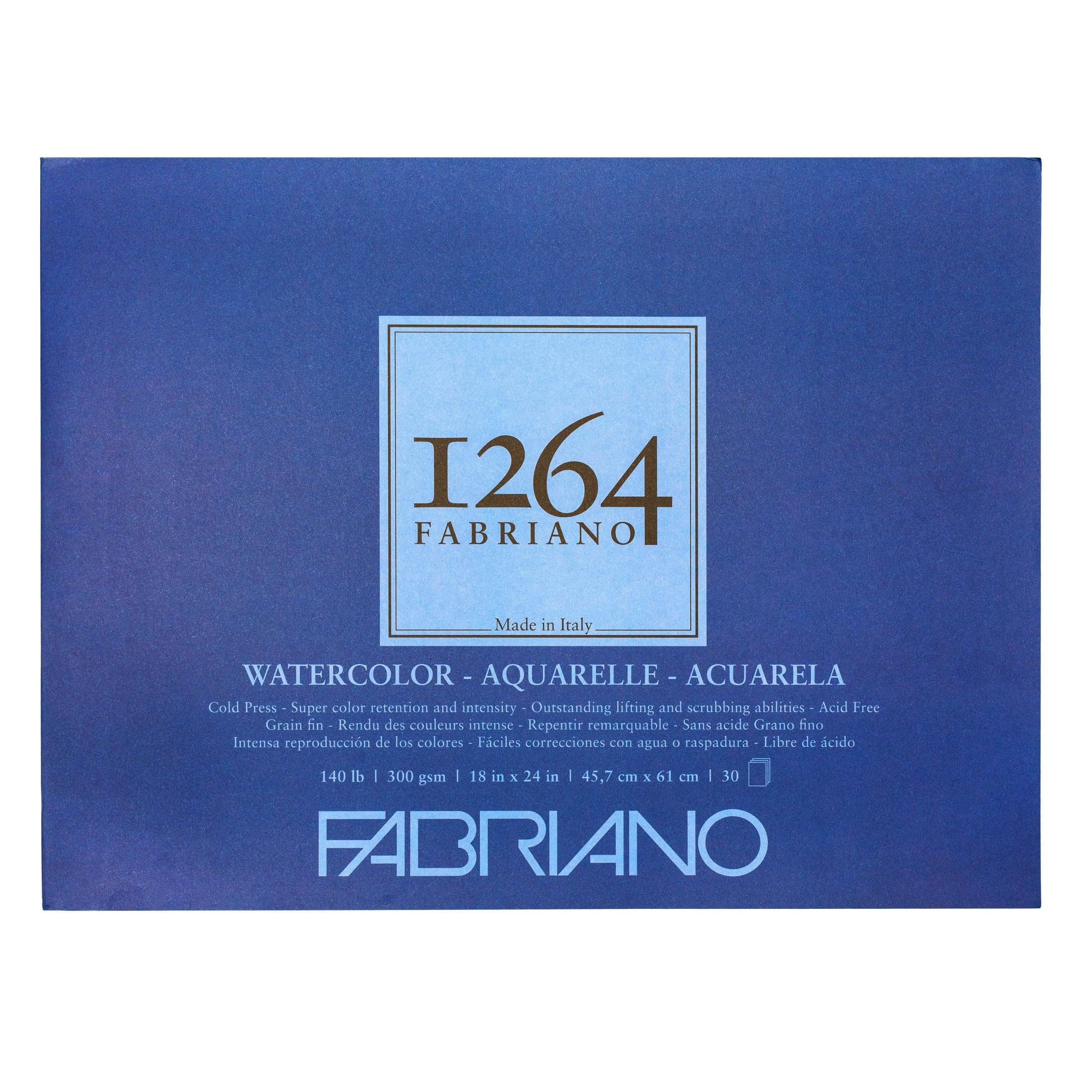 Fabriano Bloc aquarelle papier blanc brillant 18 x 24 cm