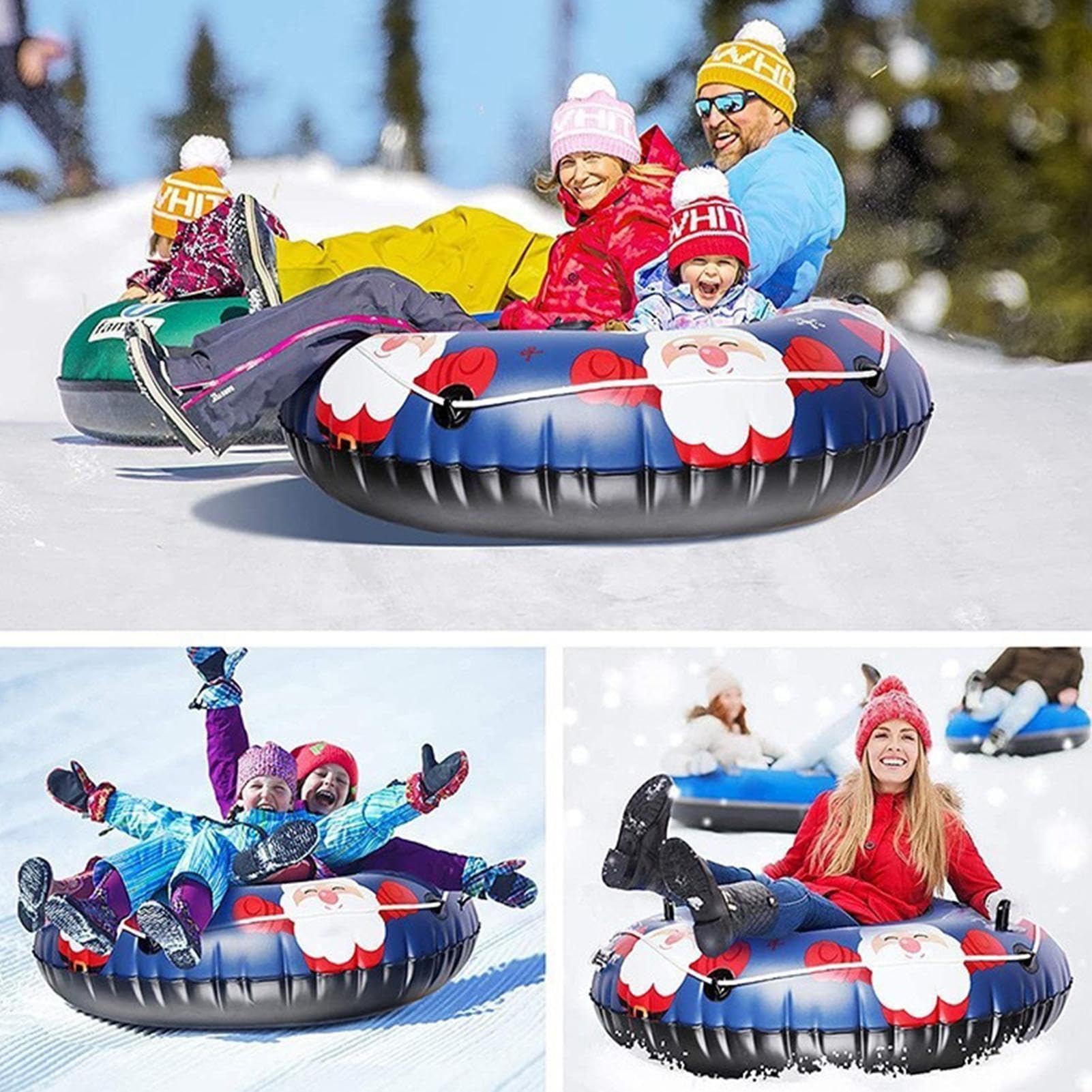 Tubo Da Neve Resistente Slittini Snowboard Con Maniglie Resistenti Al | Slittino Invernale per Famiglie All'Aperto Sport Spiaggia Giardini Pattinaggio Sci Outdoor Sabbia Natale Attività
