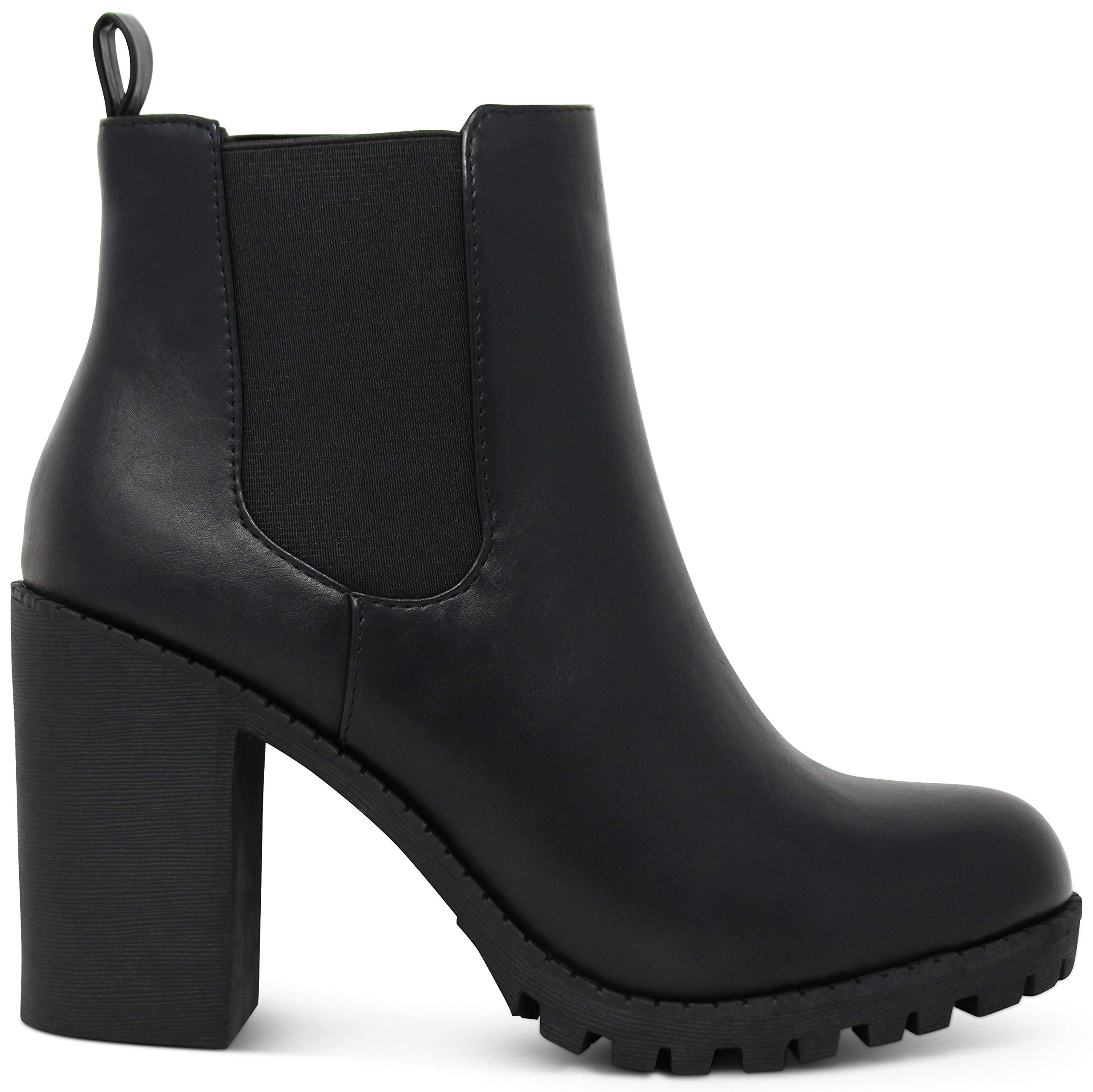 Marco Republic Geneva Women's Round Toe Chunky Block Stacked Heels Ankle Booties Boots