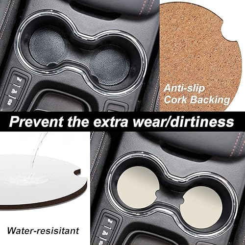 Miniatura 2 de 2 posavasos personalizados para automóvil, soporte para tazas de automóvil, añade tu foto personalizada, texto, accesorios para vehículos, tamaño