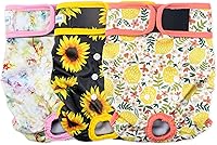 Vista 16 de Leekalos Pañales reutilizables lavables para perras (3 unidades) – Pañales para perritos altamente absorbentes – Pañales ajustables para cachorros