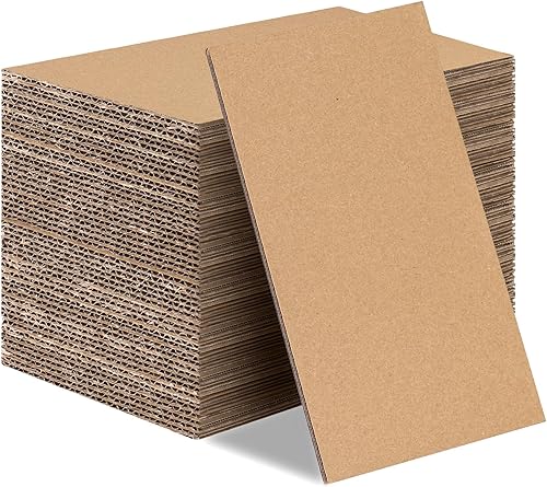 Miniatura 21 de Zonon Paquete de 50 hojas de cartón corrugado, insertos planos de cartón duro, suministros para el aula, separadores cuadrados planos para envío