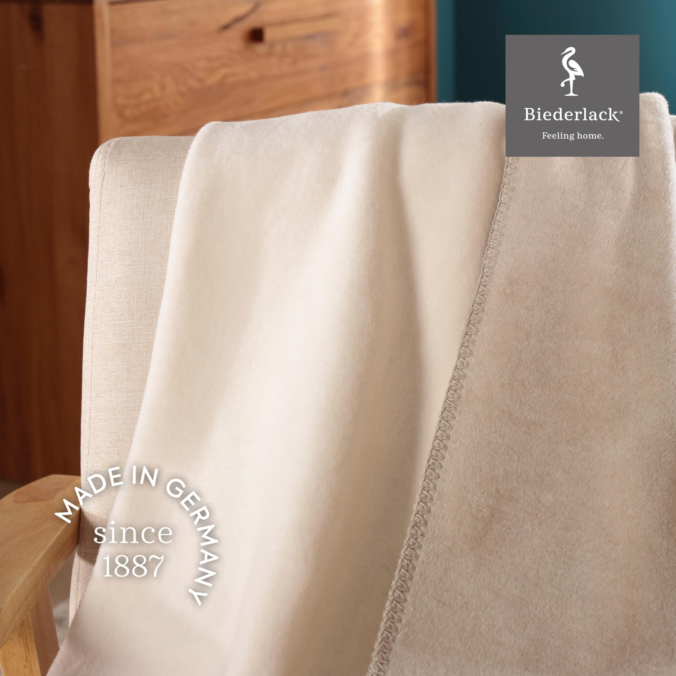 biederlack® weiche Wohndecke Cotton Doubleface, Sofadecke in 150x200 cm
