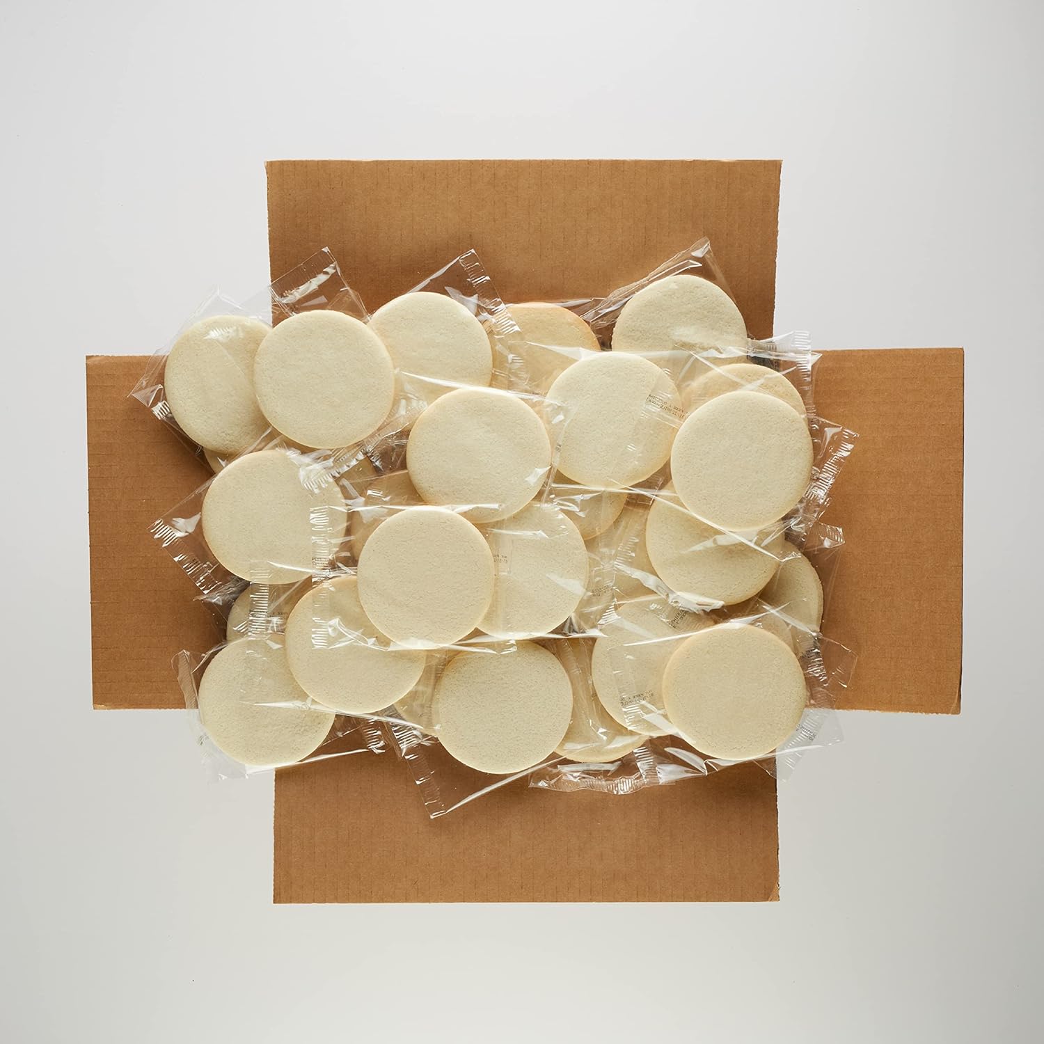 50-Pack Nut-Free Uniced Round Shaped Smiley® Cookie Sugar Cookies