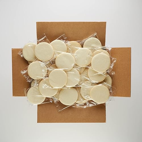 Paquete de 50 galletas de azúcar de Smiley sin nueces, sin hielo, de forma redonda, sin nueces