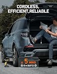 AstroAI Tire Inflator Air Compressor Cordless Car Tire Pump with 20V Rechargeable Li-ion Battery Digital Gauges Fast Inflation 150 PSI Auto Shut-Off Portable Air Pump for Cars Motorcycles, Yellow