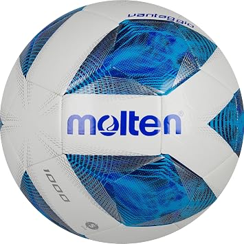 Molten Vantaggio Football, Superior Function and Design, Ultimate Ball Visibility, for Adults & Kids, 1000 Training Ball, Blue Flame