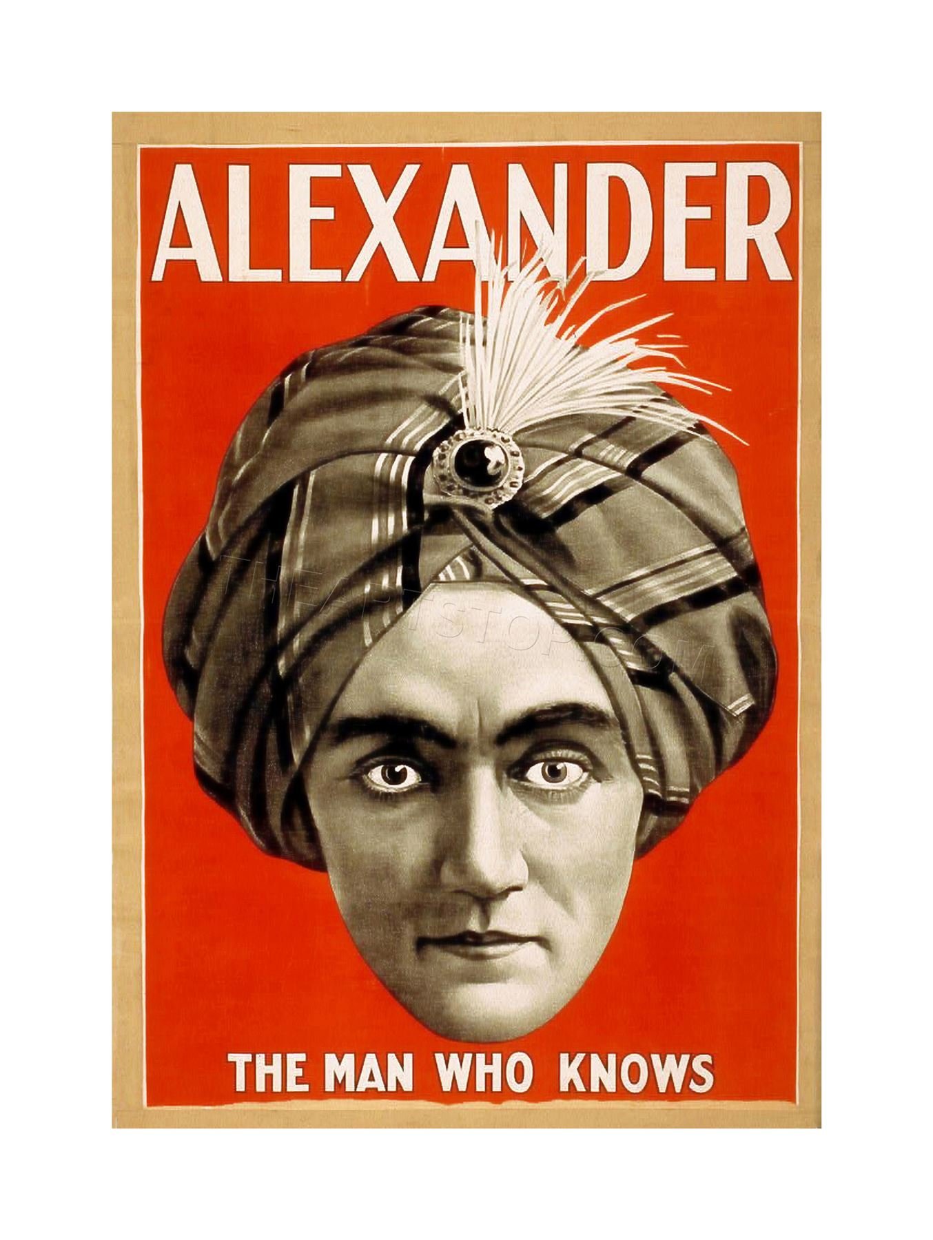 Wee Blue Coo Theatre Ad Alexander Magician Magic Vintage Wall Art Print