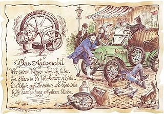 Die Staffelei Geschenk Karte A5 Kfz Mechaniker Mechatroniker Automobil Zeichnung Color