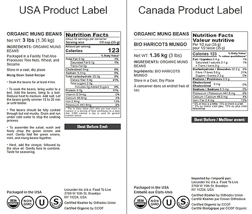 Vista 21 de Food to Live - Frijoles mungos secos (Kosher, Granel)