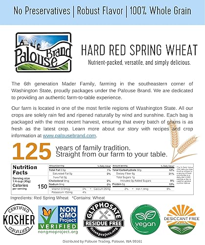 Miniatura 5 de Bayas de trigo de primavera rojas duras | 100 libras | Proyecto verificado sin OMG | Sin desecantes | germinable | Kosher