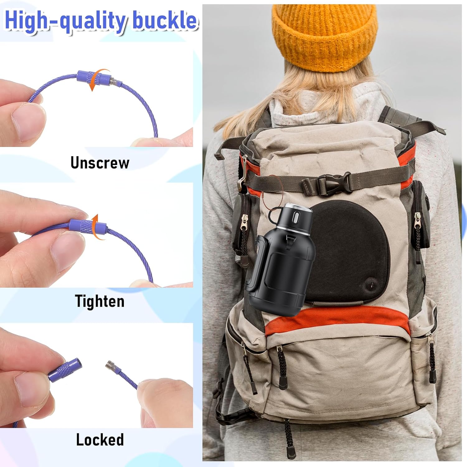 30 Pcs Stainless Steel Wire Keychains Cable, 6 inch Extendable Cable Key Ring with Screw Lock, Multicolor Loops for Bag, Key Tags, Luggage, Kitchen Utensils - Image 6