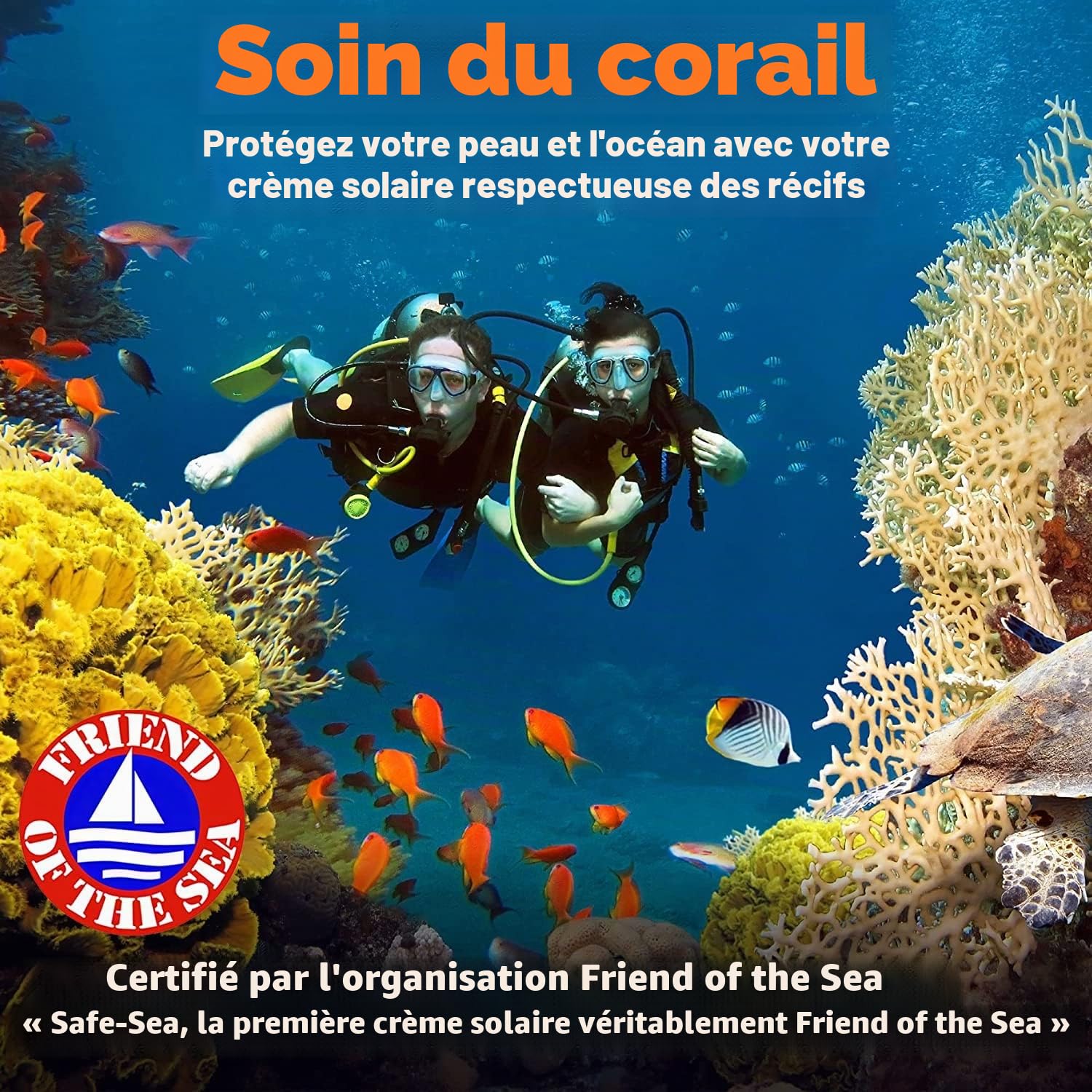 Safe Sea Protection solaire à l'oxyde de zinc SPF50 | Protection solaire minérale transparente sans fonte | Lotion protectrice anti-méduses | Anti-récifs coralliens | Format voyage - 60 ml (lot de 3)